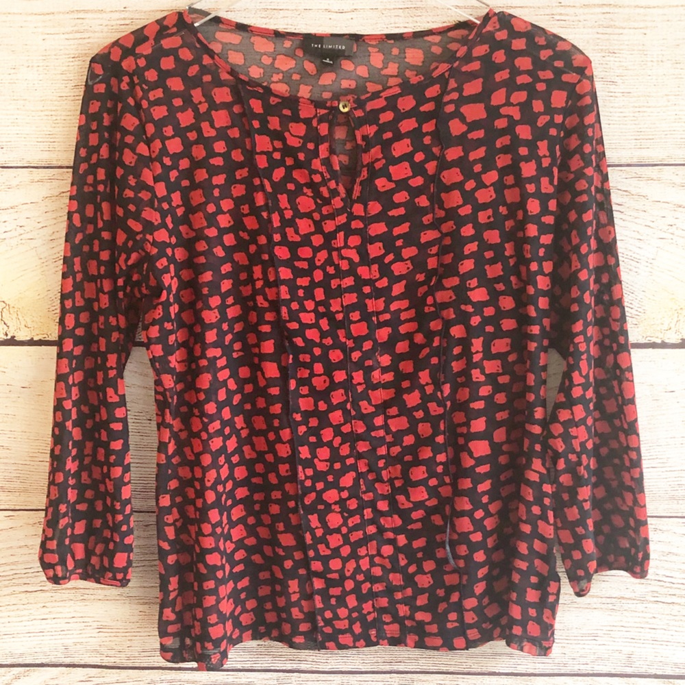 The Limited Top - Navy & Red